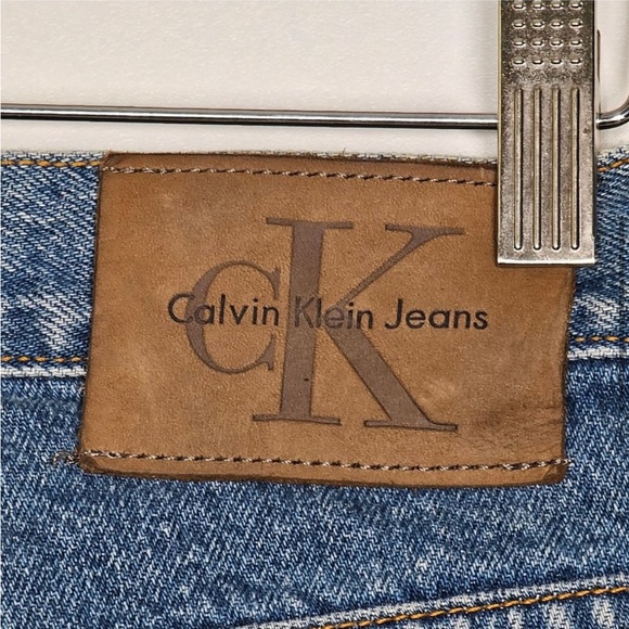90s Calvin Klein Vintage Jeans Boot Leg Cotton Structured Stonewash Women's 29 - Picture 6 of 13